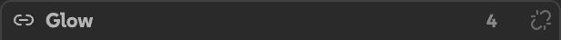 Ditto showing a Glow linked group with a count of four and an unlink icon.