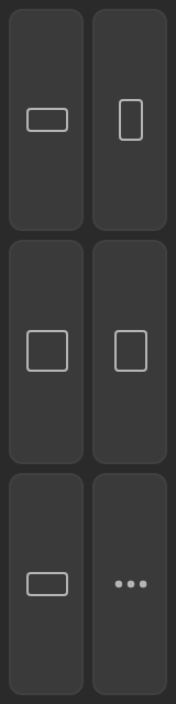 Fits in a narrow compact slot showing preset aspect-ratio buttons and an ellipsis