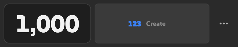 Odo in a short wide slot with its number preview and Create action beside the options button.