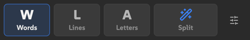 Spellbound in a short row with W, L, A, a wand split control, and a sliders button.