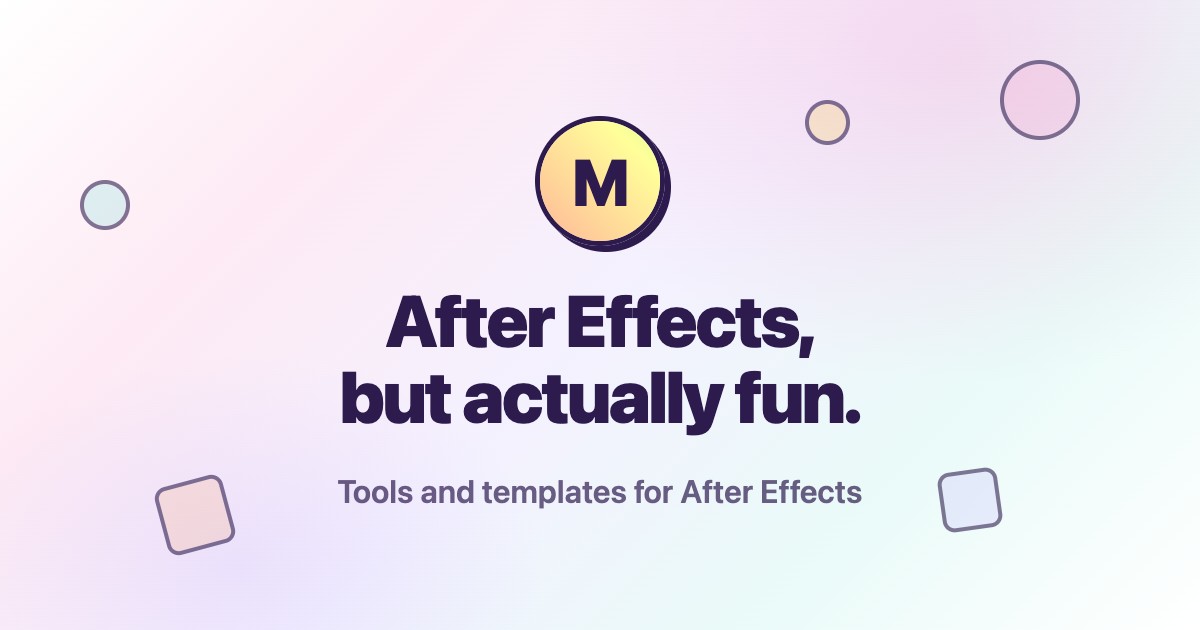 Motion Fun, free After Effects tools and templates